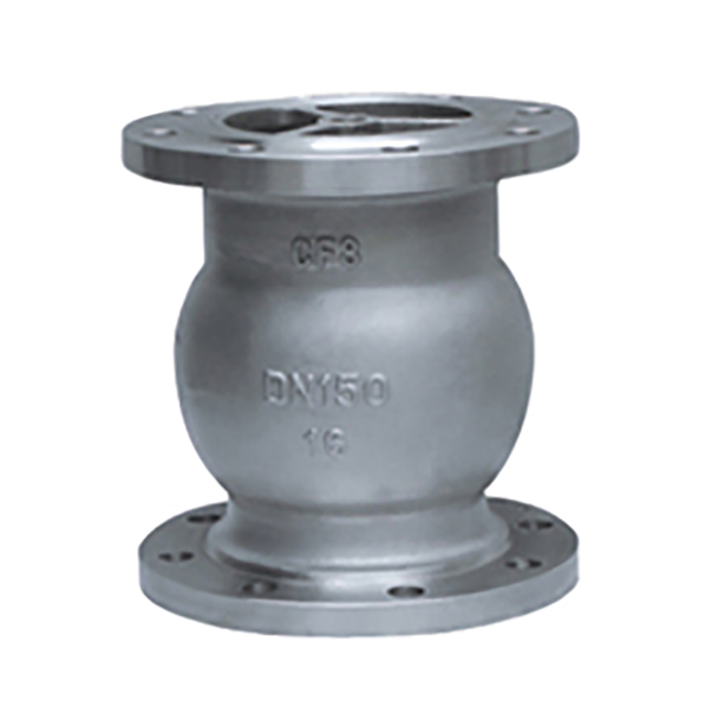 Axial flow check valve